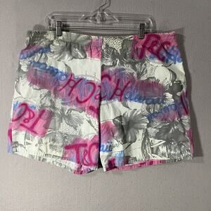 Vintage T&C Surf Designs Hawaii Floral Shorts Trunks USA Made Size L/XL